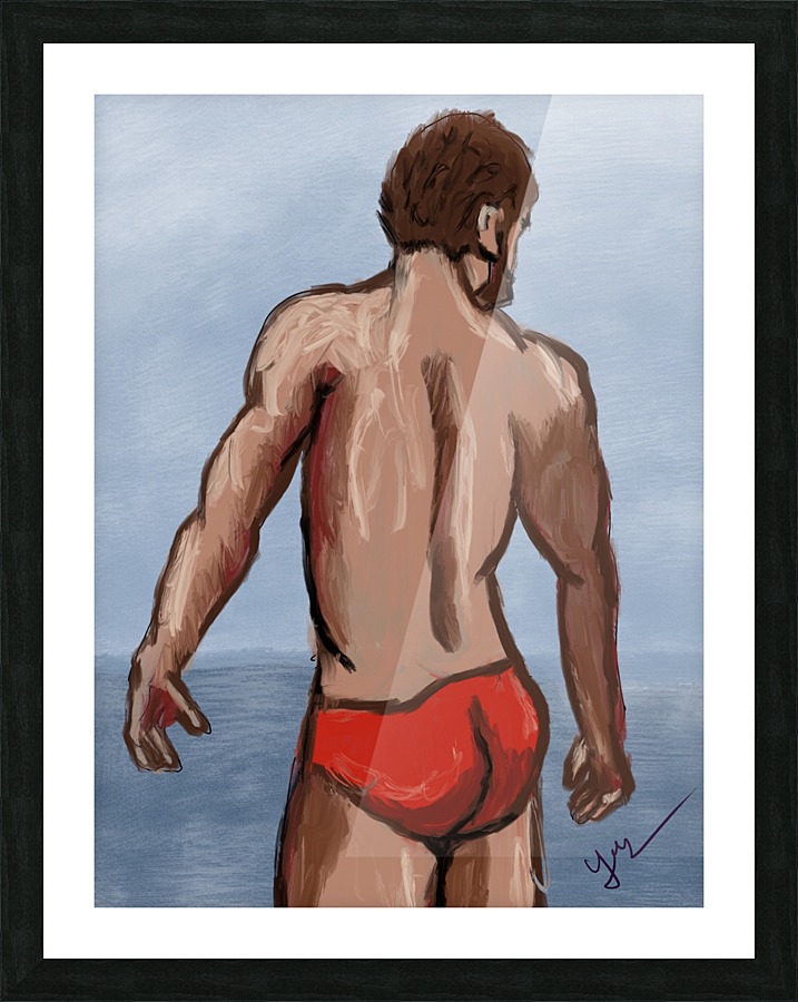 Red Speedo Picture Frame print