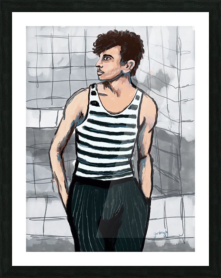 Striped Tank Picture Frame print