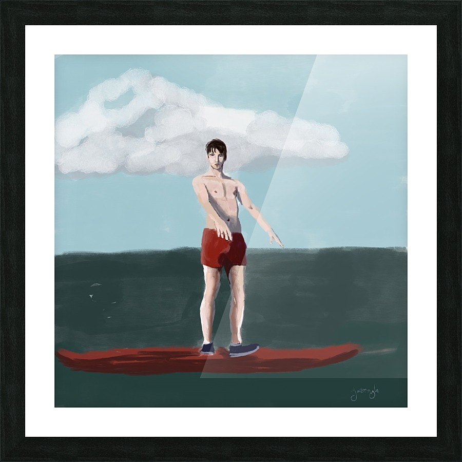 The Surfer Picture Frame print