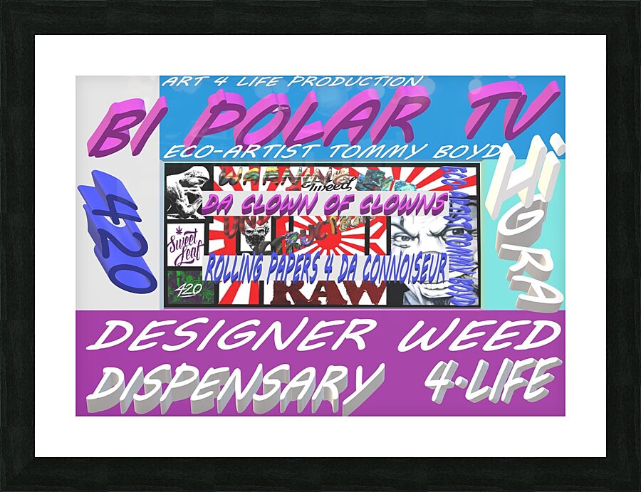 ROLLING PAPERSCLOWNOFCLOWNWEBSITE Picture Frame print