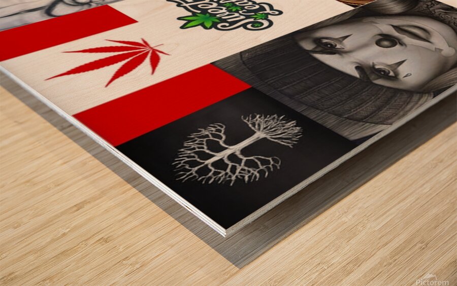 daclownofclownsrollingpapers Wood print