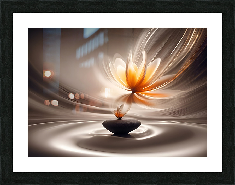 Zen Splash  Flow 06 Picture Frame print