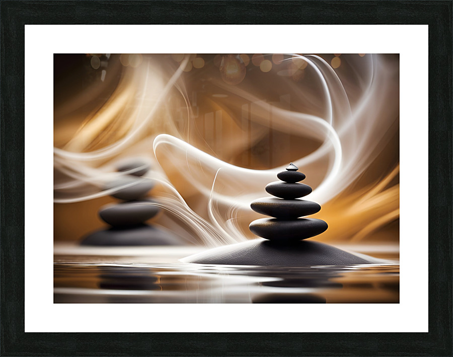 Zen Splash  Flow 08 Picture Frame print
