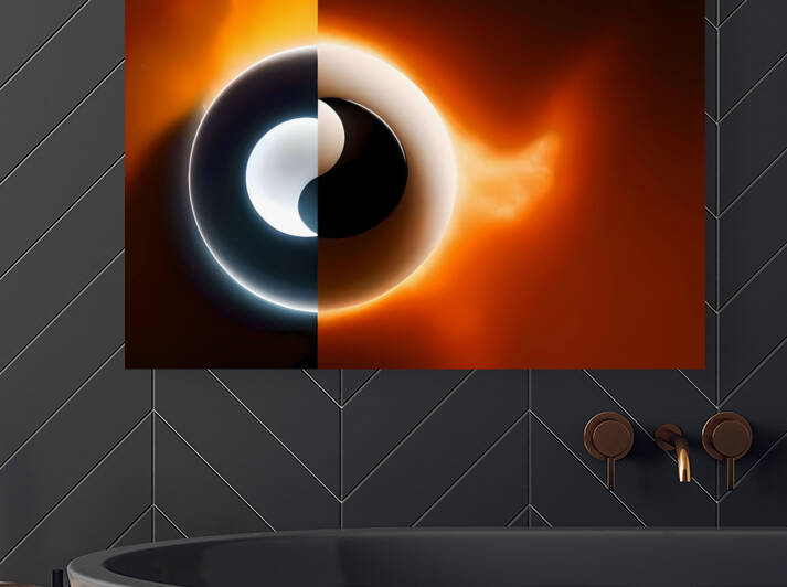 Captivating Balance of Yin Yang 50 by Mana Visual Art