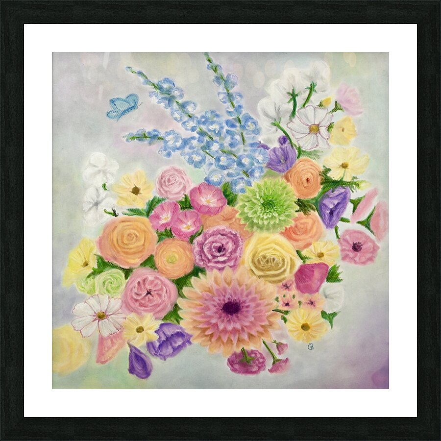 Rainbow Bouquet Picture Frame print