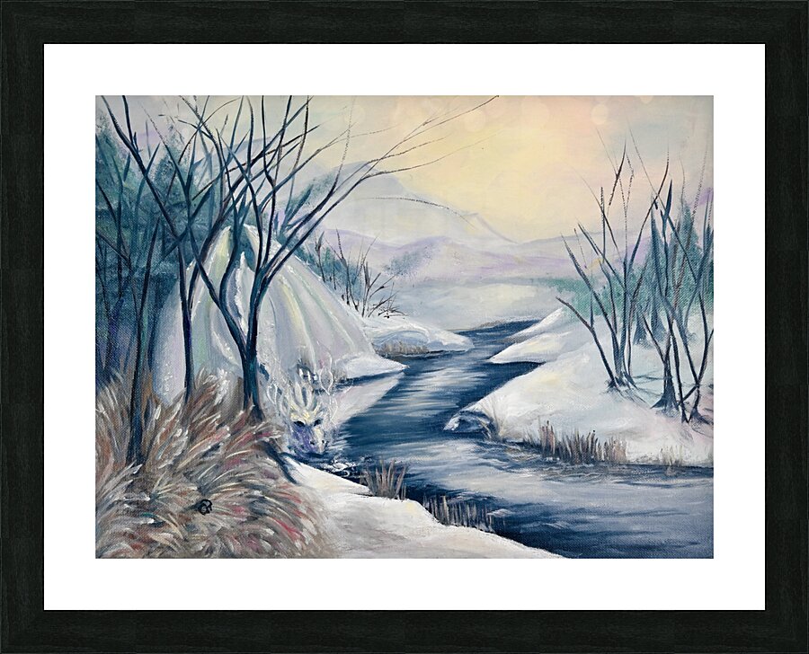 Winter Dragon Picture Frame print