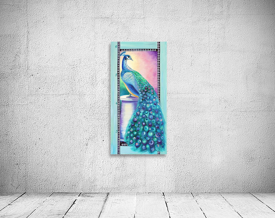 Rosette Peacock Growth Chart Wall Preview