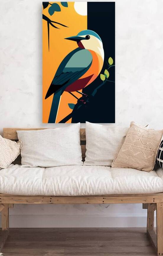 Geometric Bird at Sunset by Ahmed Osman