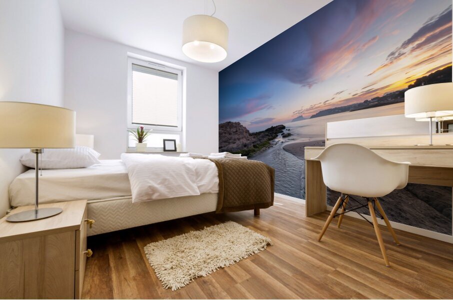 green Mural print