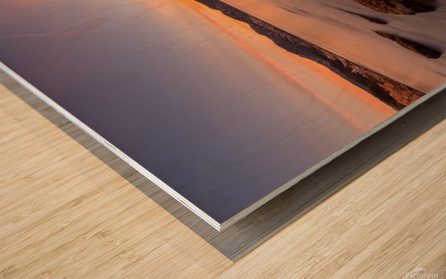 Sunrise in Moraira Wood print