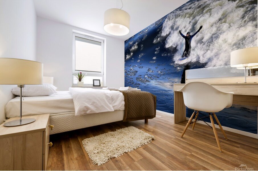 Winter surfer 1 Mural print