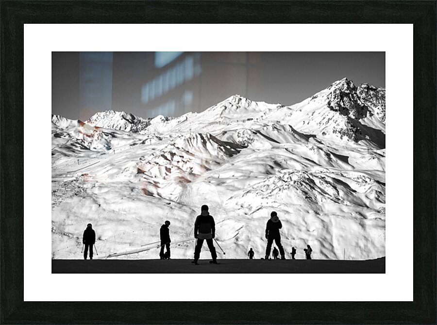 Skiers Picture Frame print
