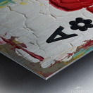 Rose Poker card Metal print