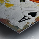 halloween pumpkin Poker card Metal print