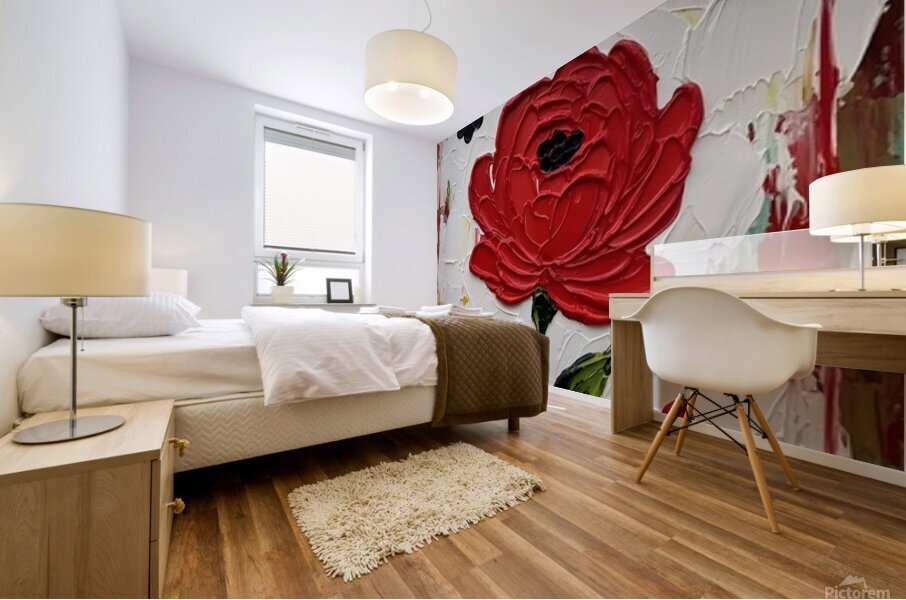 Rose Poker card Mural print