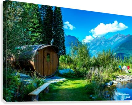 Heather Mountain Lodge Sauna Canvas Print
