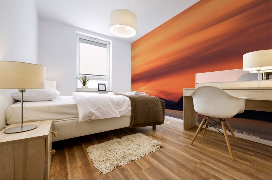 Qualicum Beach Orange Calm Mural print