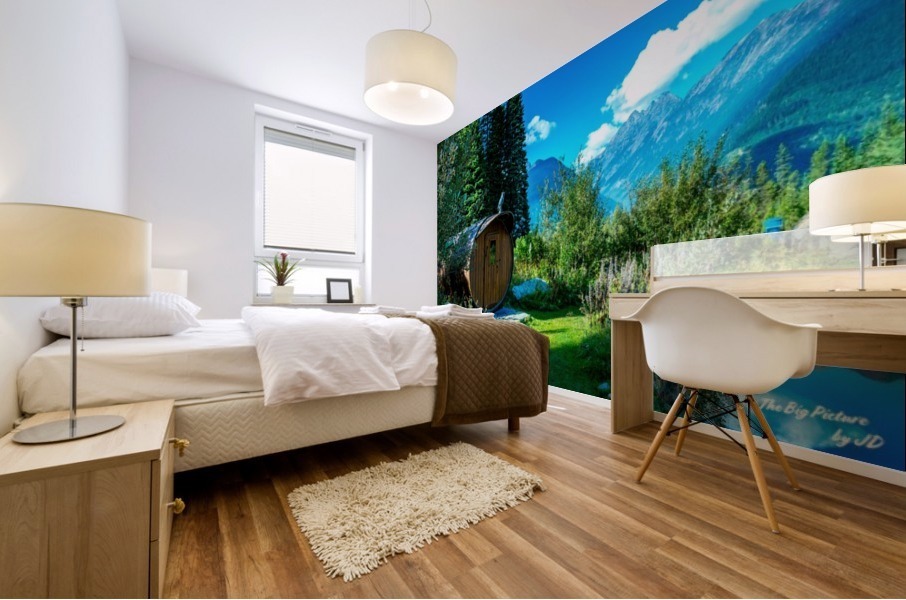 Heather Mountain Lodge Sauna Mural print