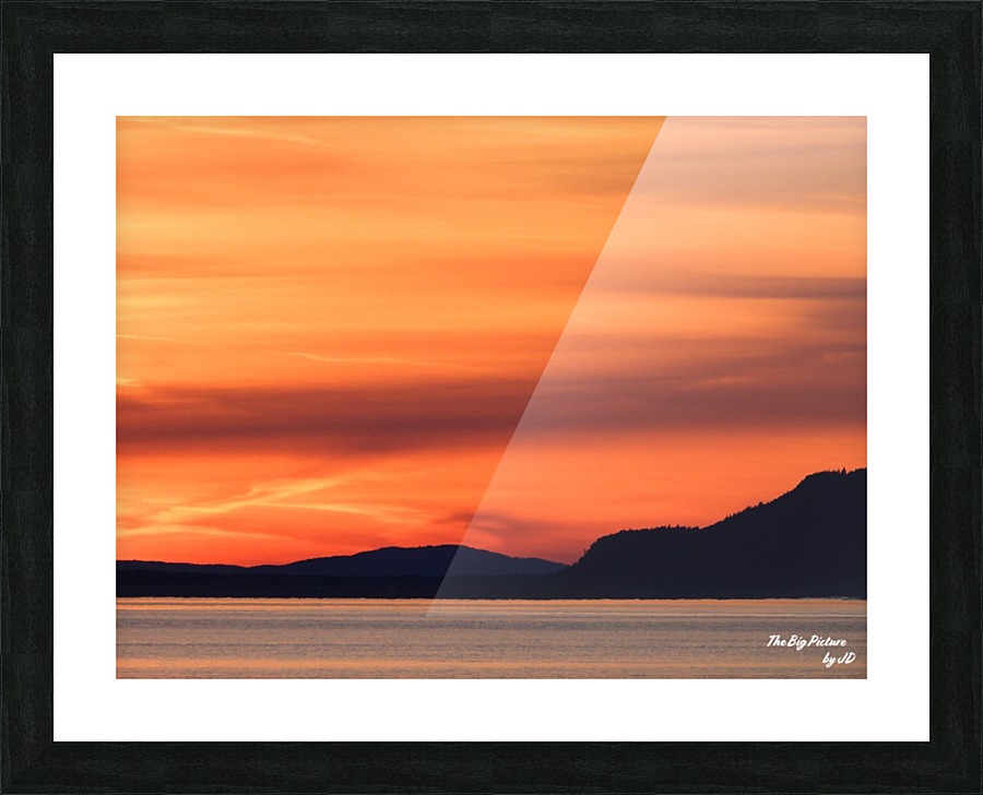 Qualicum Beach Orange Calm Picture Frame print