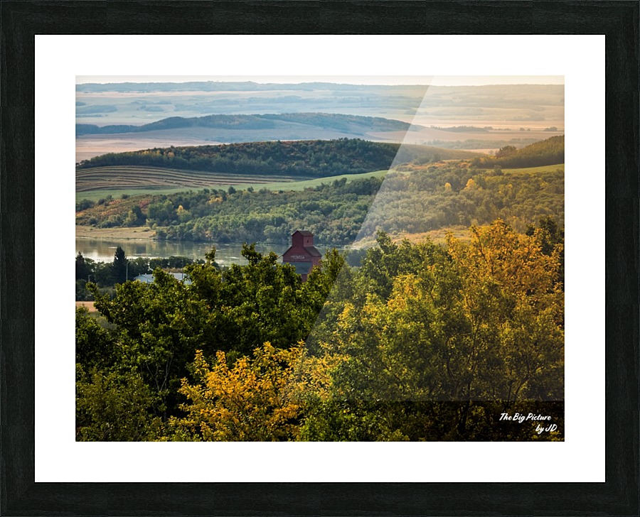 Prongue Grain Elevator Picture Frame print