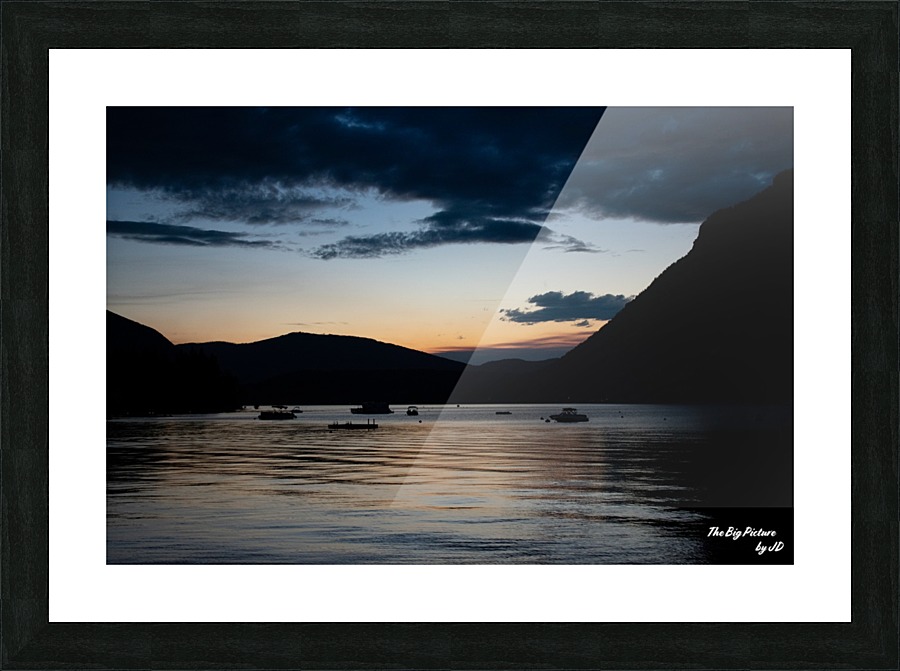 Canoe Dark Picture Frame print