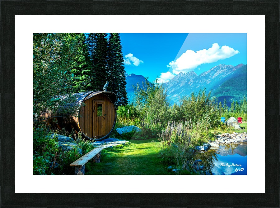 Heather Mountain Lodge Sauna Picture Frame print