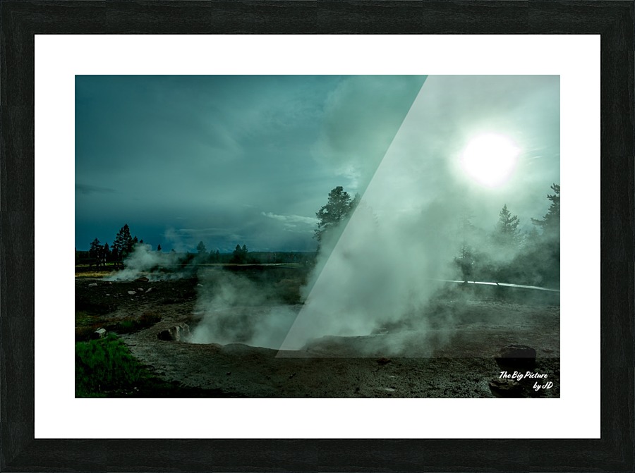 Yellowstone Crackling Picture Frame print