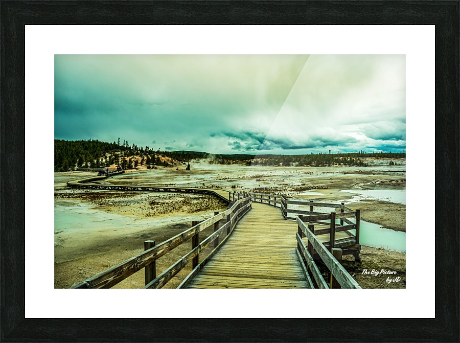Yellowstone Boardwalk Picture Frame print