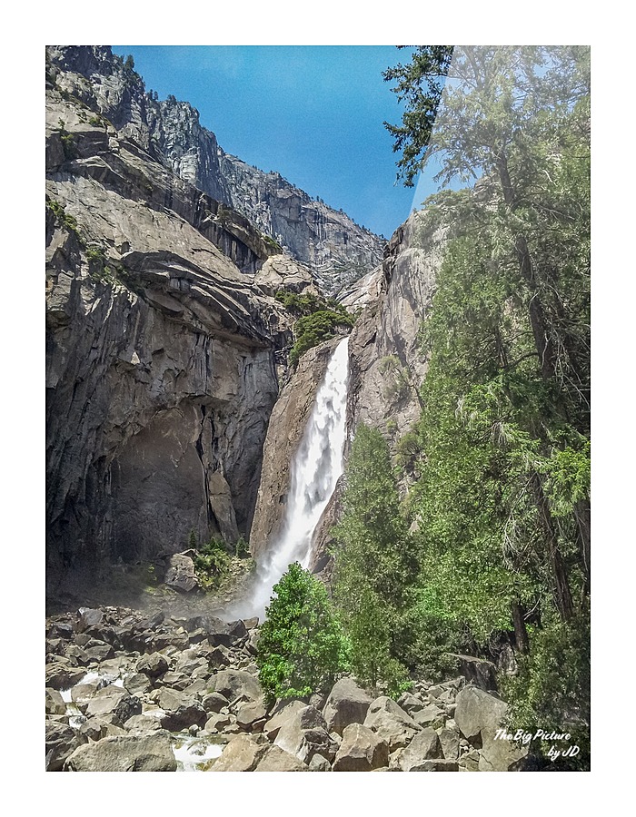 Yosemite Lower Falls Trail Picture Frame print