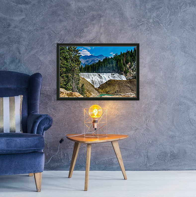 Wapta Falls Mountain Backdrop Reproduction