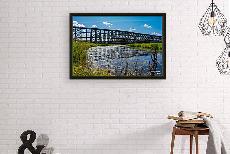 Meskanaw Railway Trestle Reflection Reproduction
