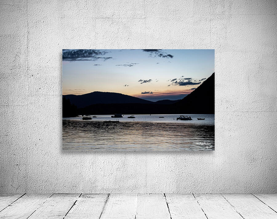 Canoe Boats At Night Wall Preview