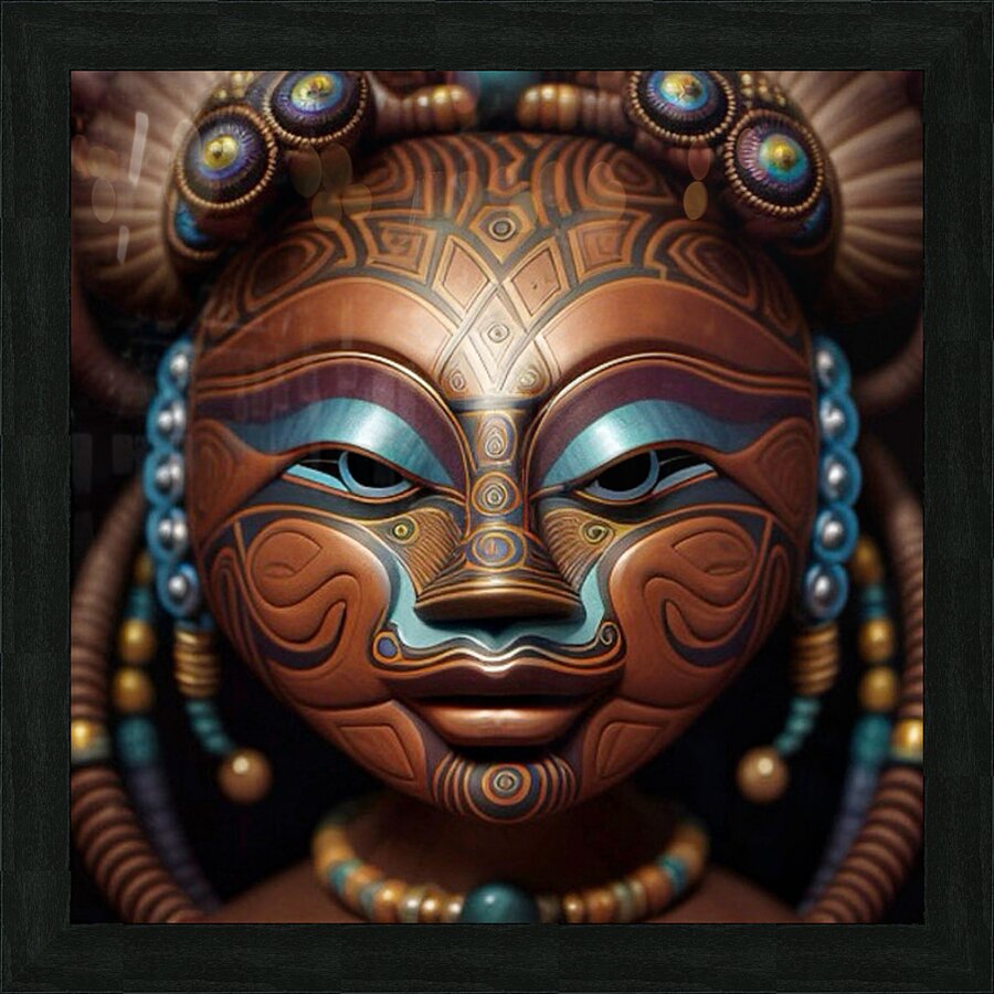 Priestess Mask Picture Frame print