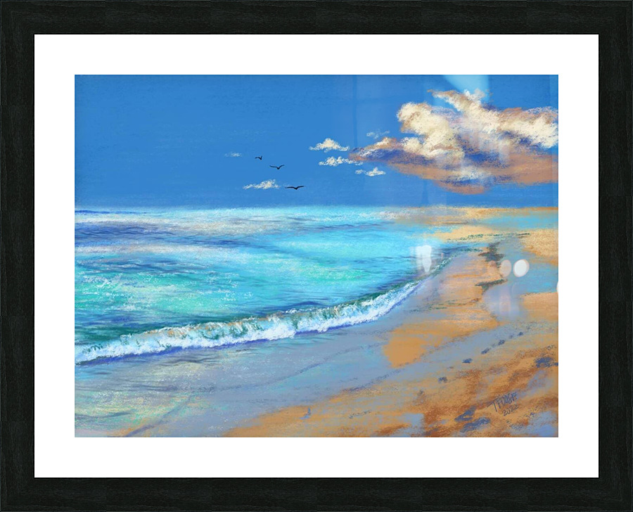 Blue Sky Beach  Picture Frame print