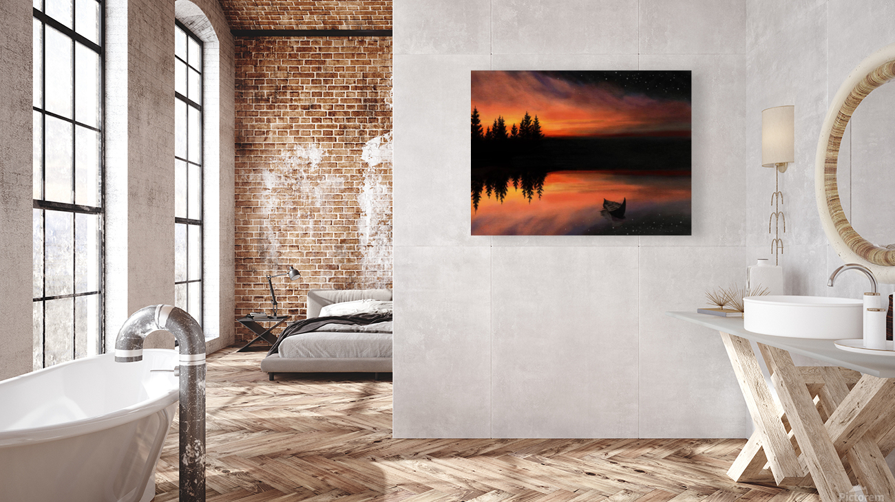Boat at Sunset  Reproduction