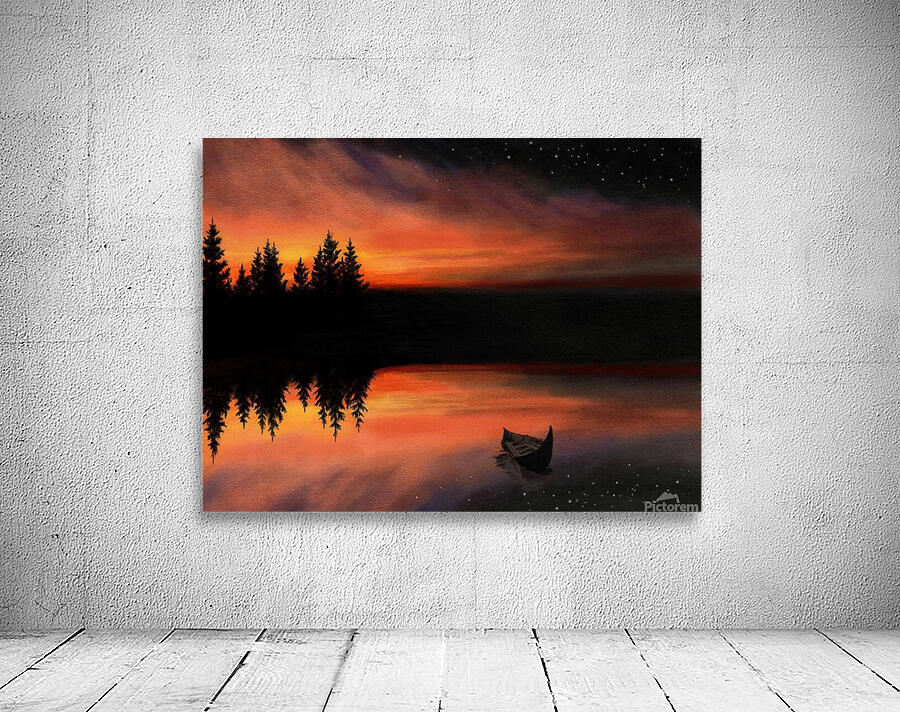 Boat at Sunset  Wall Preview