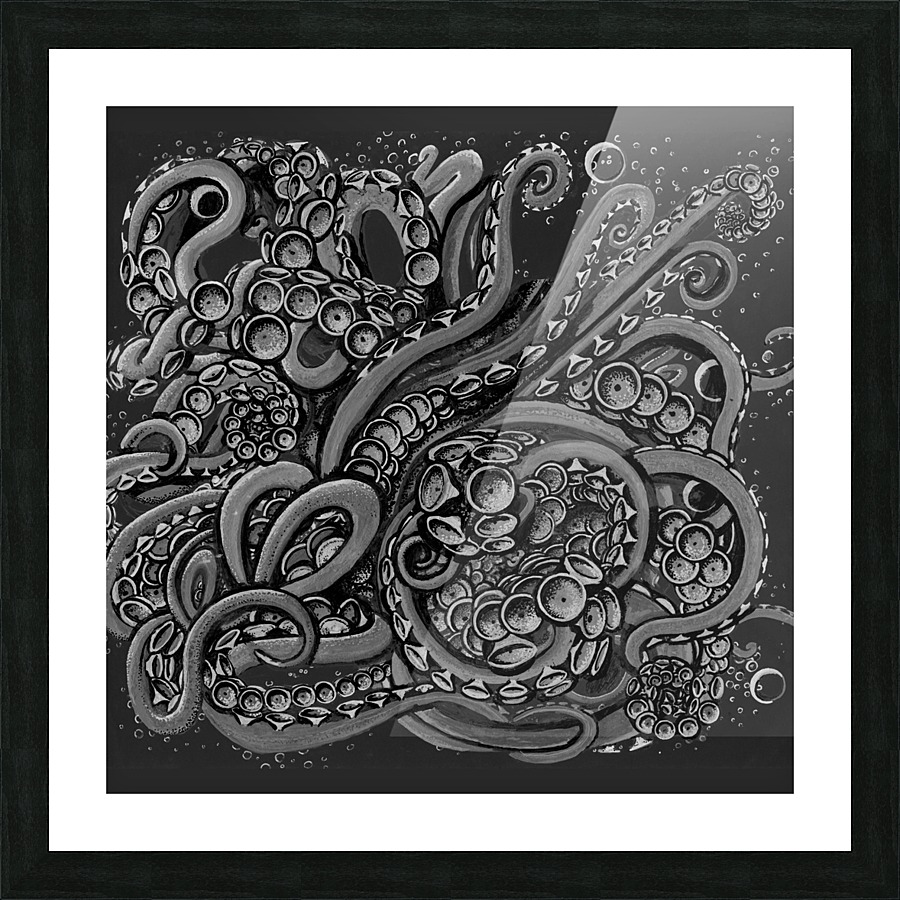 Nova Greyscale Picture Frame print