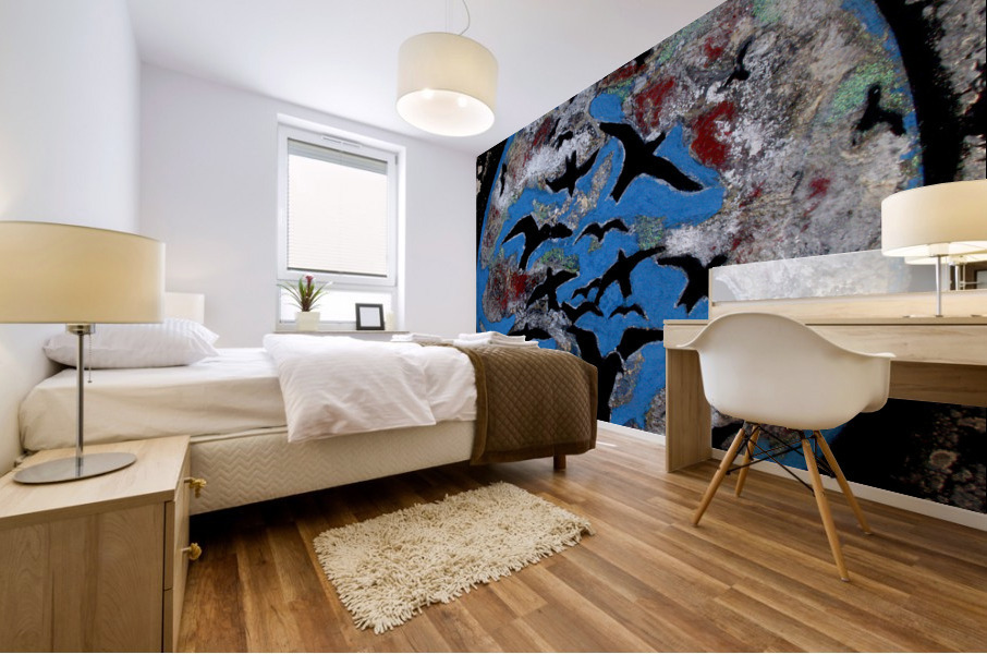 Planete oiseaux Mural print