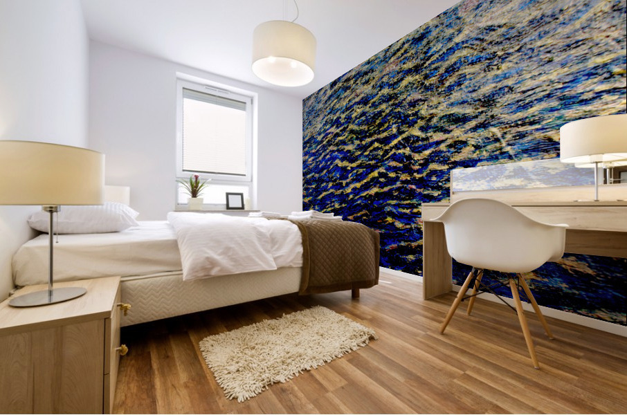 Reflets deau plus sombre Mural print