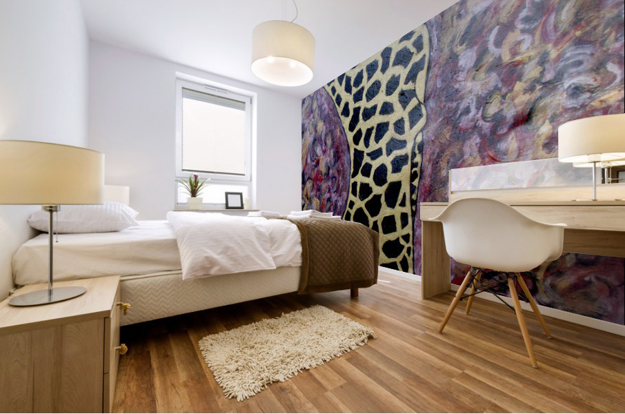 Dame girafe Mural print