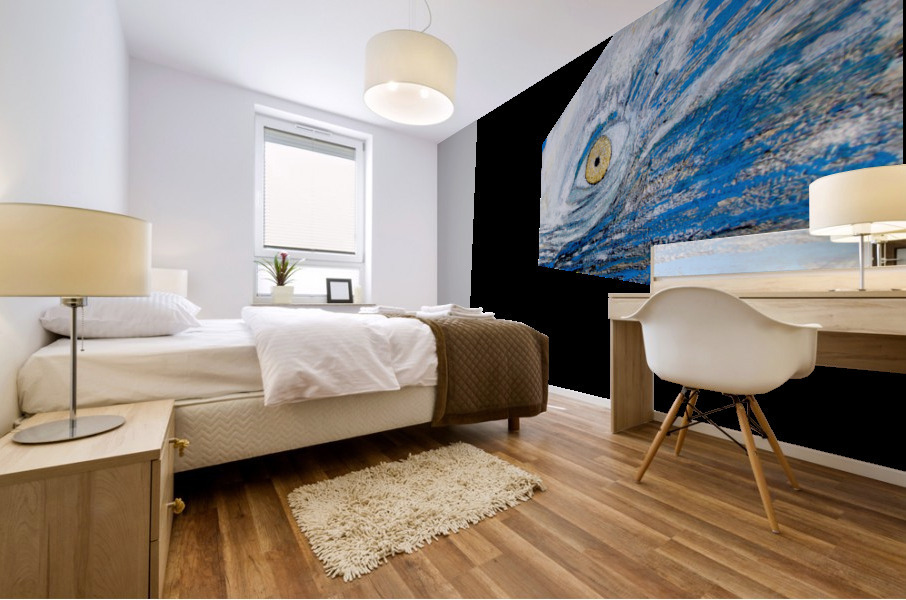 Vague avec oeil Mural print