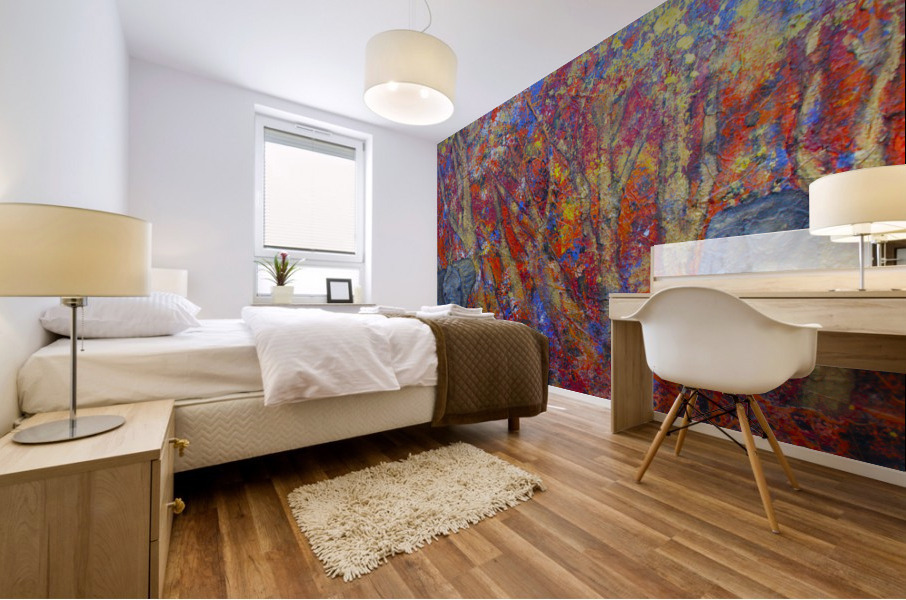 Elephants dans foret Mural print