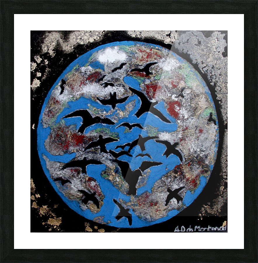 Planete oiseaux Picture Frame print