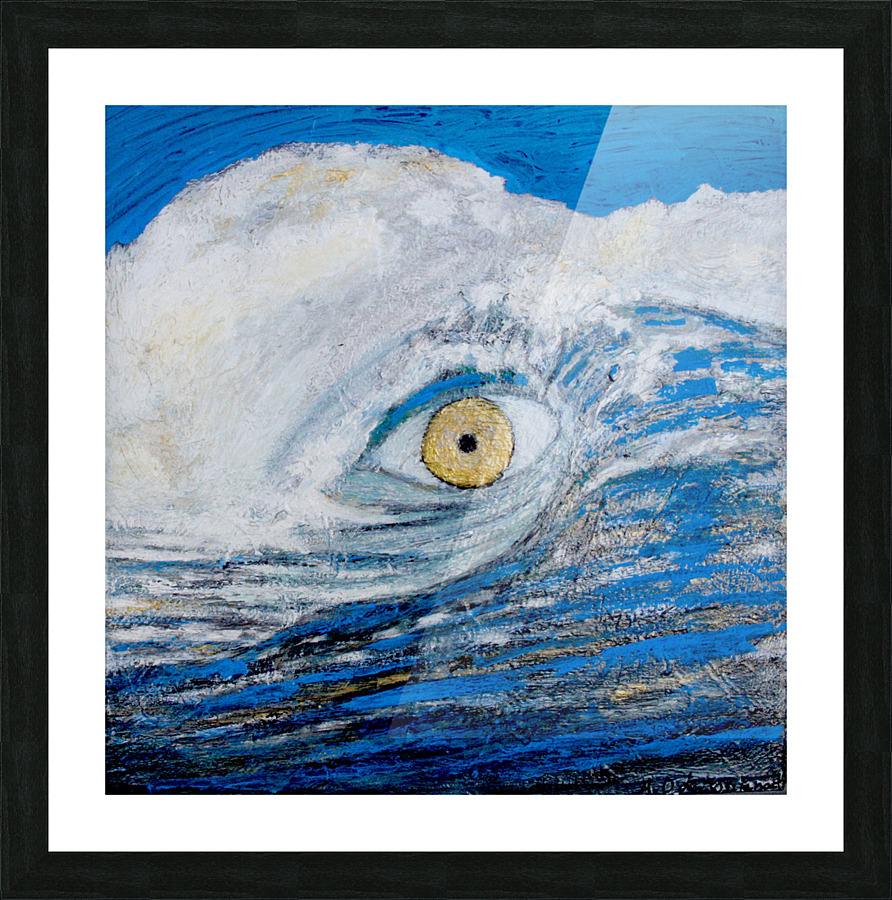 Vague avec oeil Picture Frame print