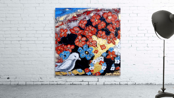 Oiseau fleurs Wall Preview