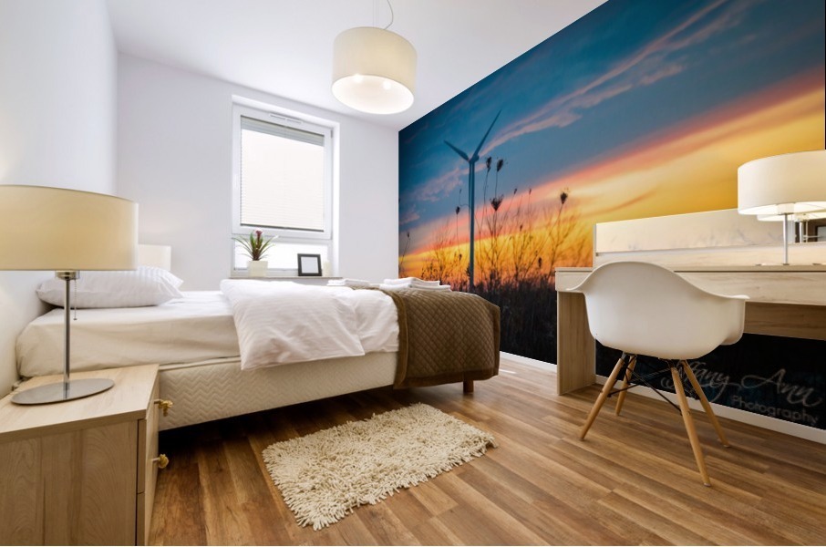 Watching the Sunset Together Mural print