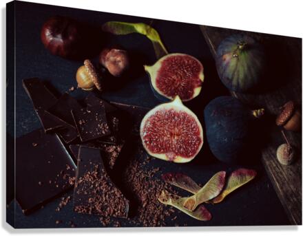 Figs and chocolate Canvas Print