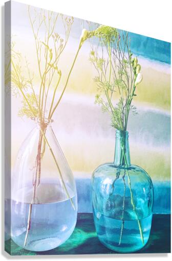 Vases With Flowers Canvas Print