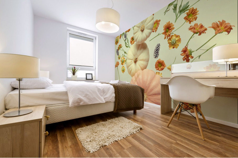 Floating pumpkin II Mural print