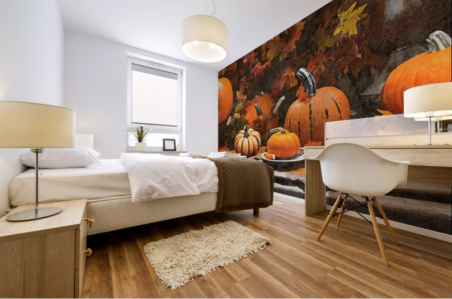 Colorful pumpkins Mural print